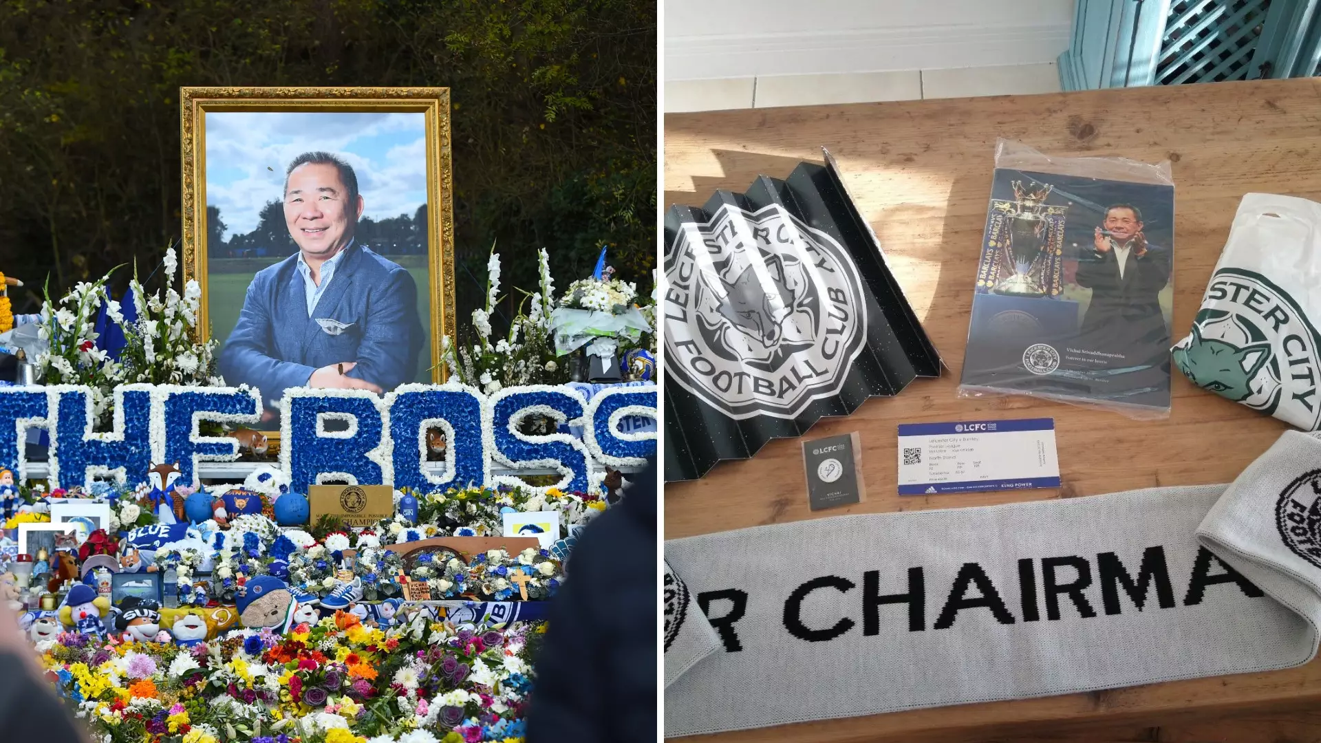 Fans Blasted For Posting Leicester City's Vichai Srivaddhanaprabha Tribute Memorabilia On eBay