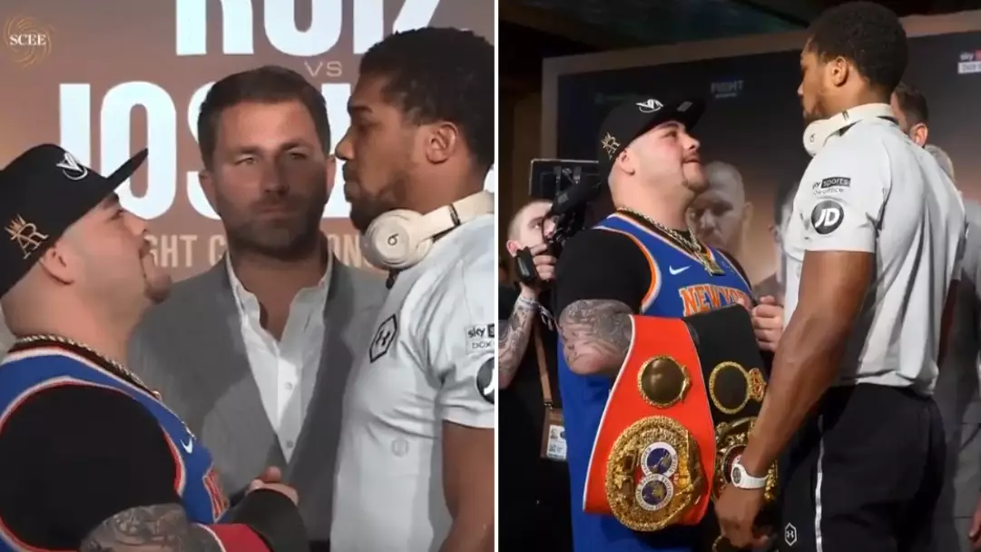 Andy Ruiz Jr Brilliantly Shuts Down Heckler During Face Off With Anthony Joshua