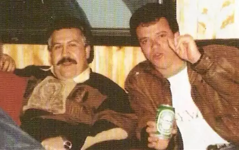 Pablo Escobar with hitman Jhon Jairo Velásquez Vásquez, who was part of the bomb plot that killed 110 people.