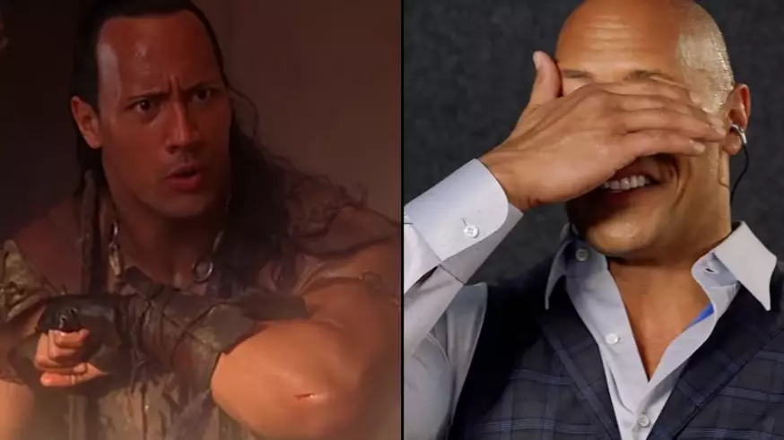 Dwayne Johnson Sits Down And Watches Clips From His First Film