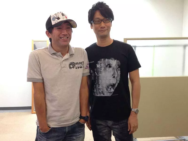 Shinji Mikami with Hideo Kojima, 2014, via BloodyDisgusting.com