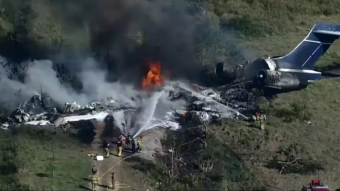 All 21 Passengers On Plane Survive After It Crashes And Bursts Into Flames