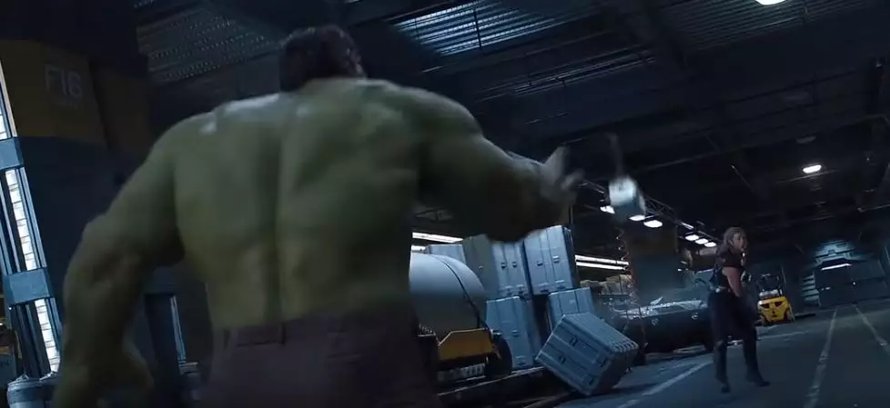 Thor vs Hulk in The Avengers.