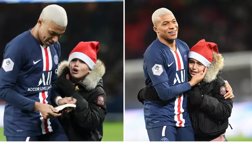 Kylian Mbappe Signed A Young Fan's Book After He Invaded The Pitch Last Night