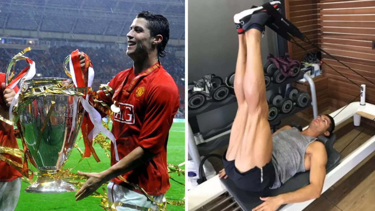 Cristiano Ronaldo Trained Back In Manchester After Winning The 2008 Champions League Final