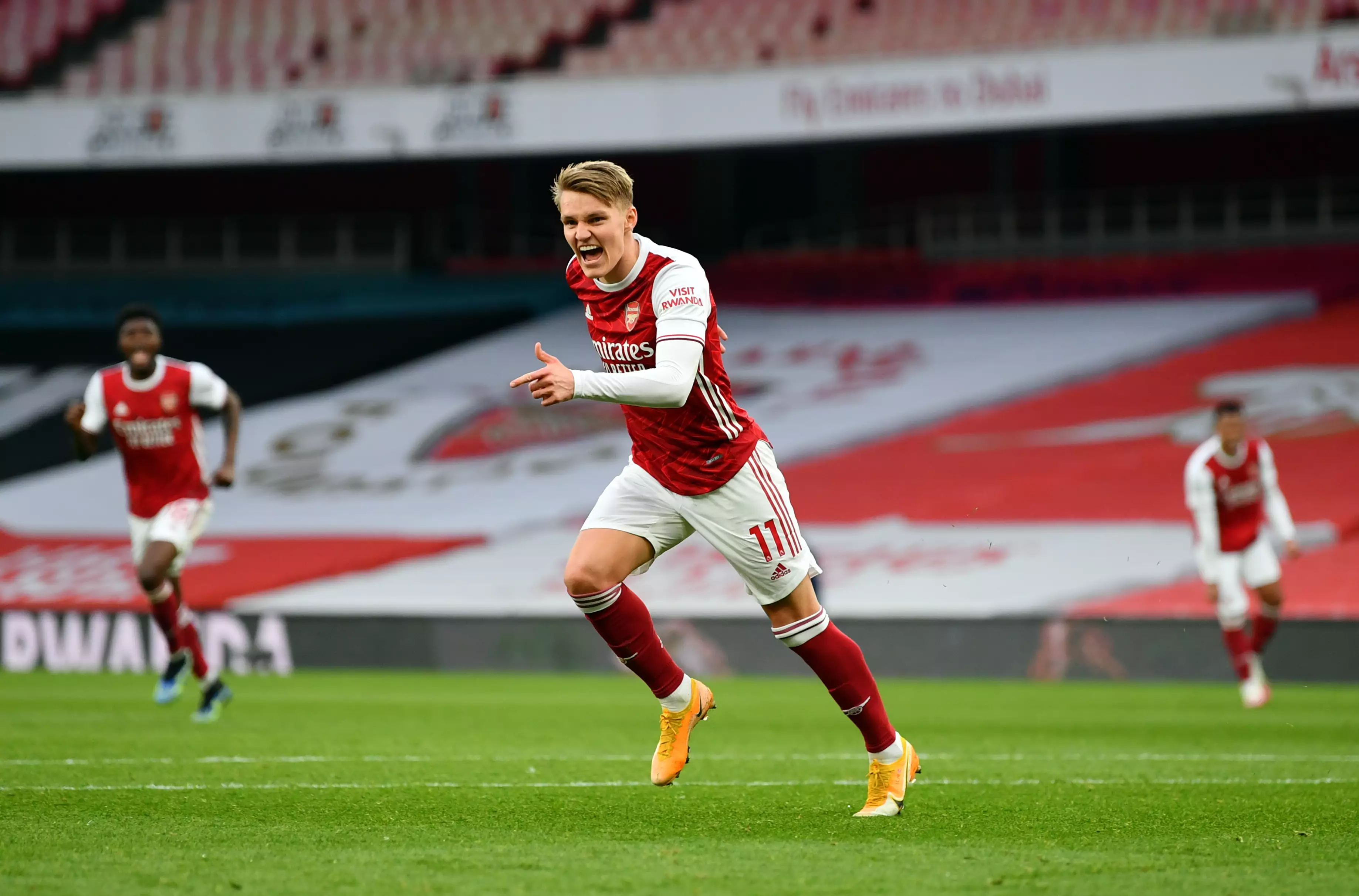 Odegaard is really showing his talent on loan at Arsenal. Image: PA Images