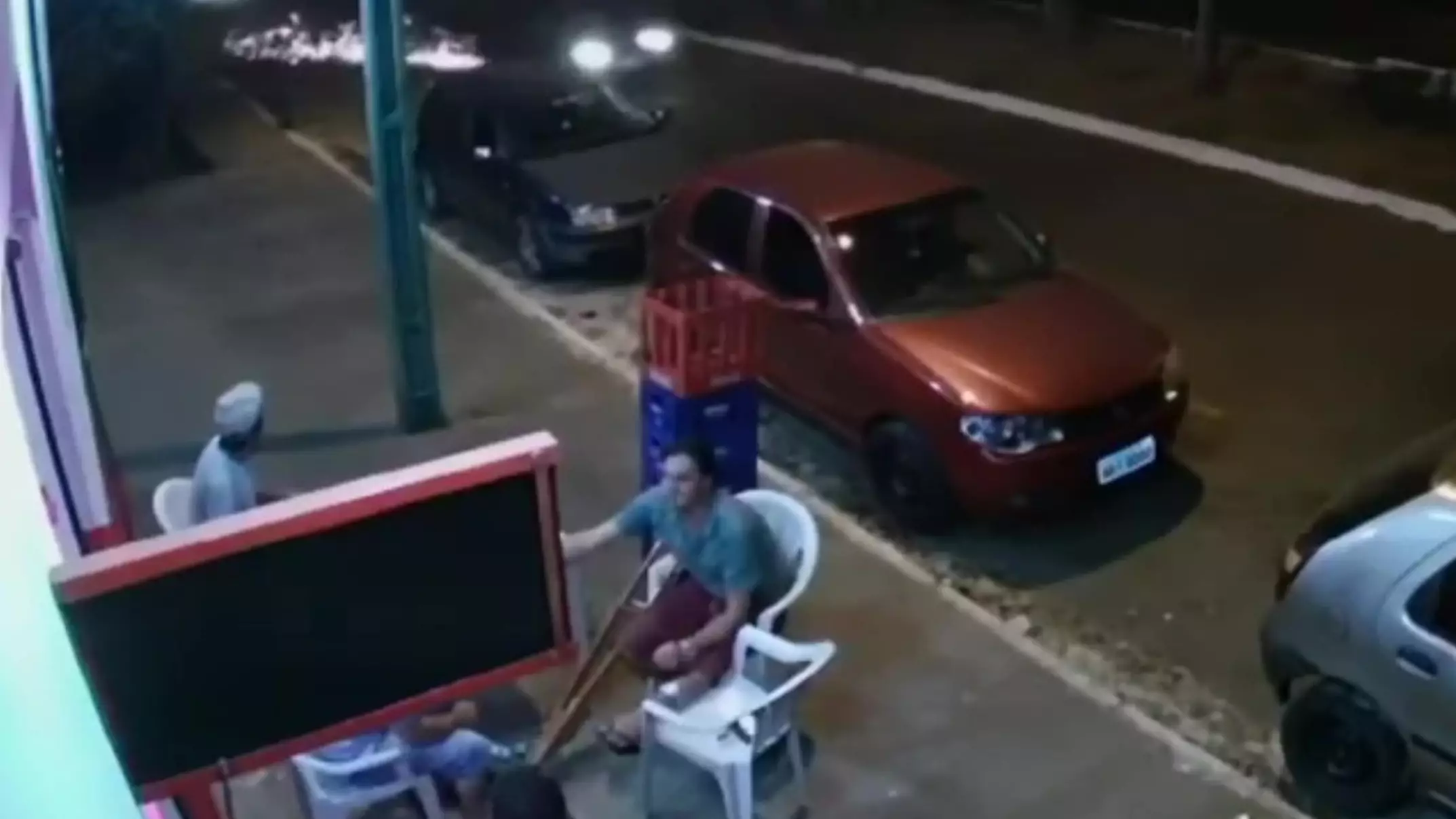 Man Hit By Runaway Car Tyre And Gets Catapulted From Seat