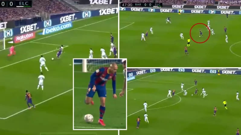 Lionel Messi Starts And Finishes Brilliant Attack After No-Look Backheel Assist From Martin Braithwaite 