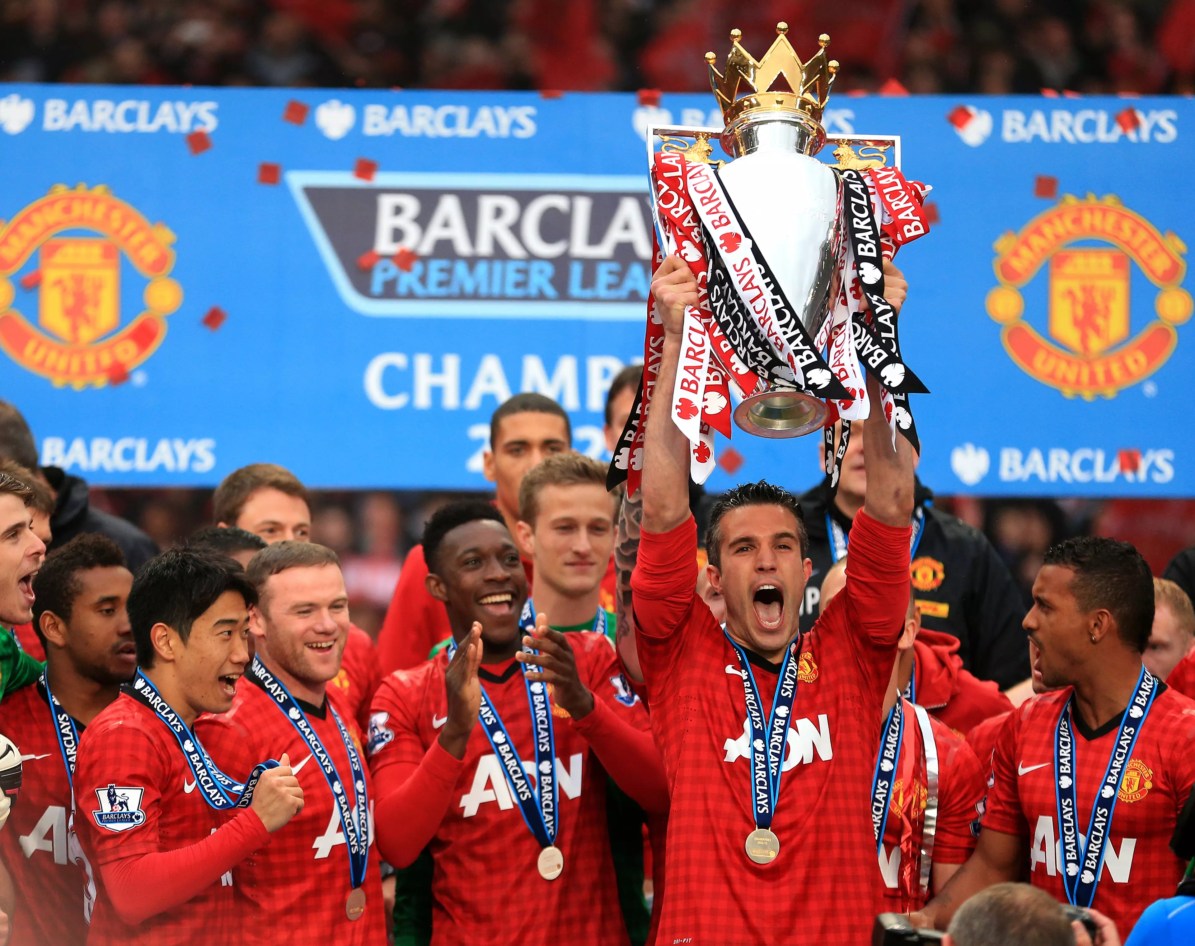 Van Persie won the title with United but not Arsenal. Image: PA Images