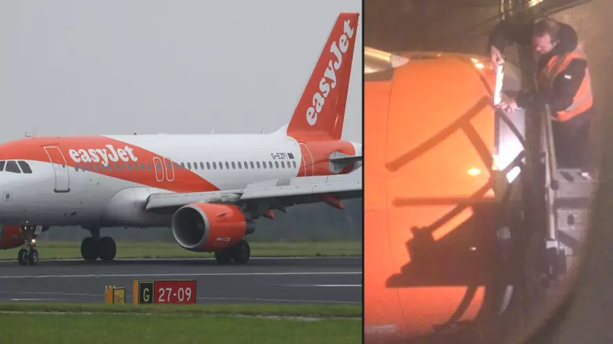 Passenger Films The Moment Engineer Fixes Plane Engine With Tape 