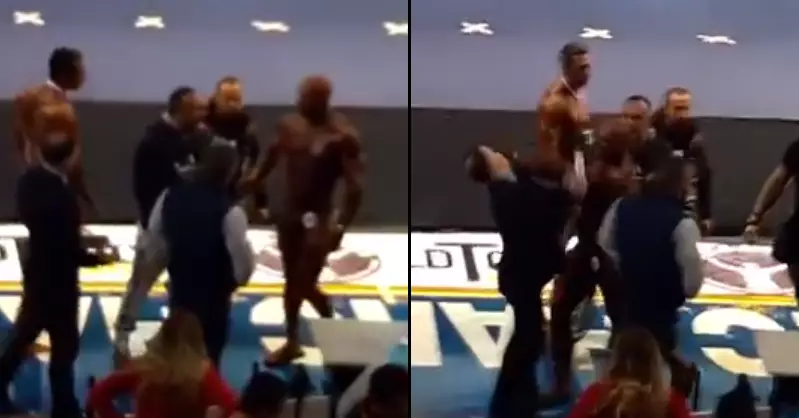 Sore Loser Bodybuilder Punches Judge Because He Gave Him A Poor Score