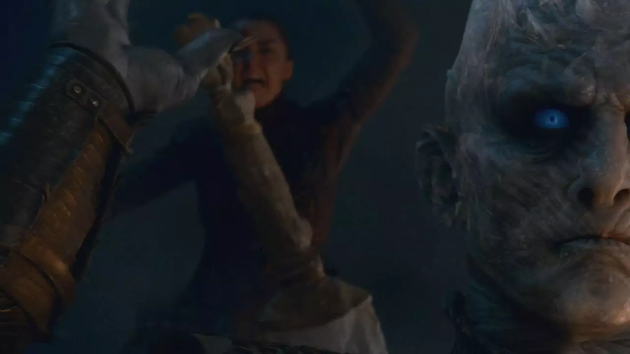 The Night King bit the dust at the end of Arya's blade.