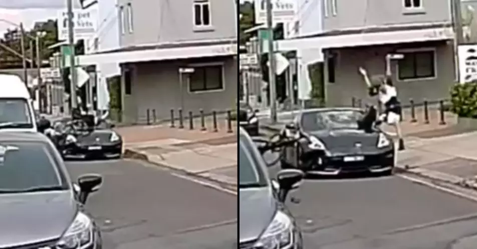 Footage Showing Car Hitting Cyclist Sparks Debate On Who Was In The Wrong