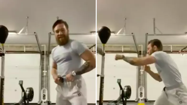 Conor McGregor Shouts 'Canelo' As He Shows Off His Boxing Skills