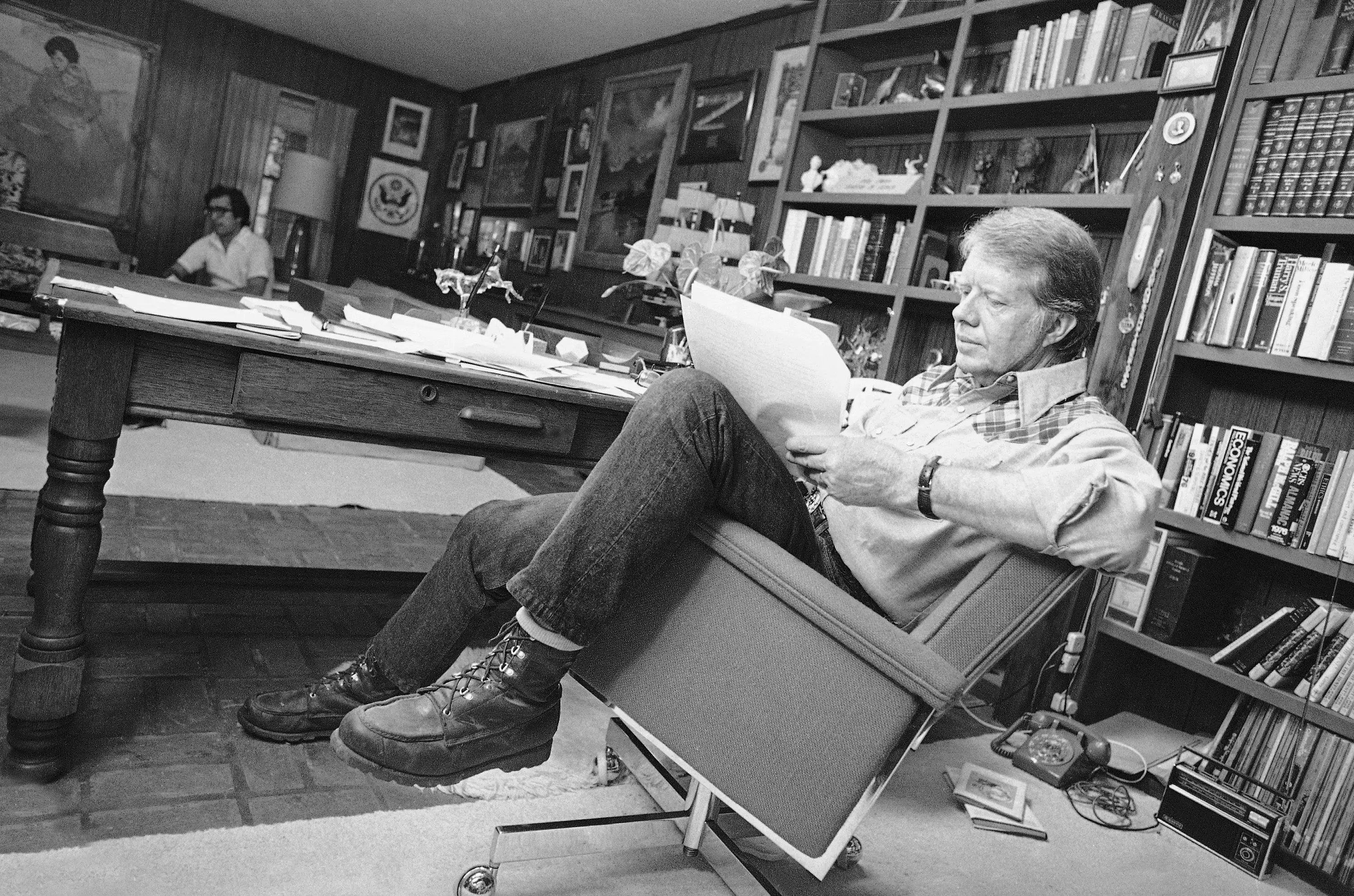 Jimmy Carter at home in 1976.