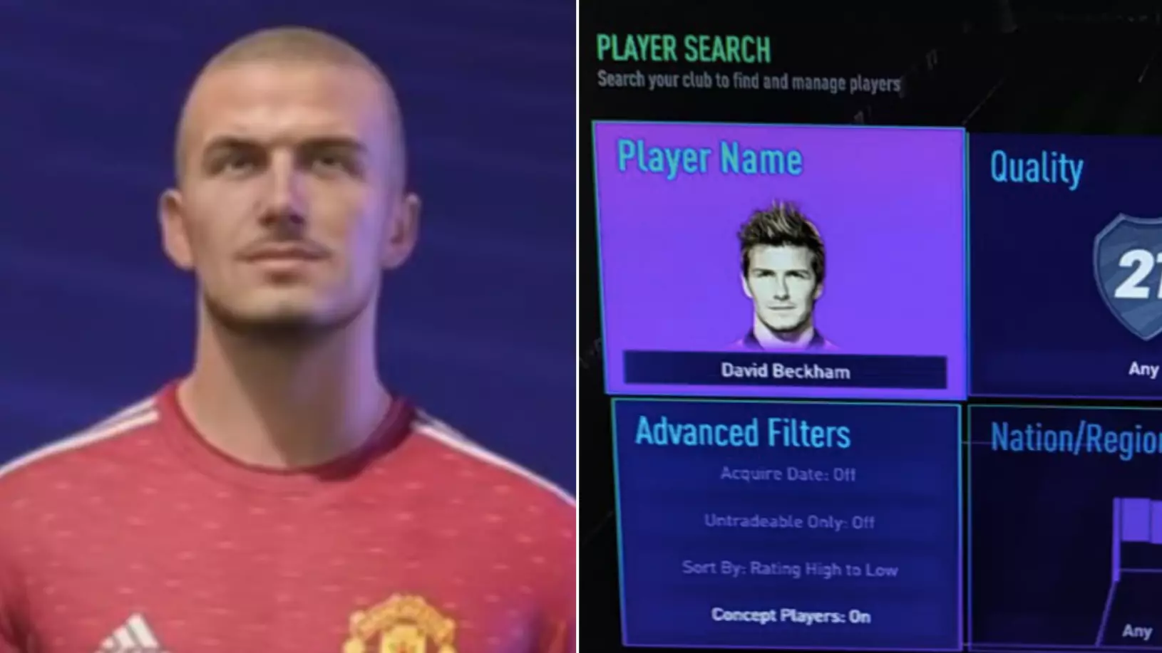 Leaked Screenshots Show Three Different Versions Of 'ICON' David Beckham In FIFA 21