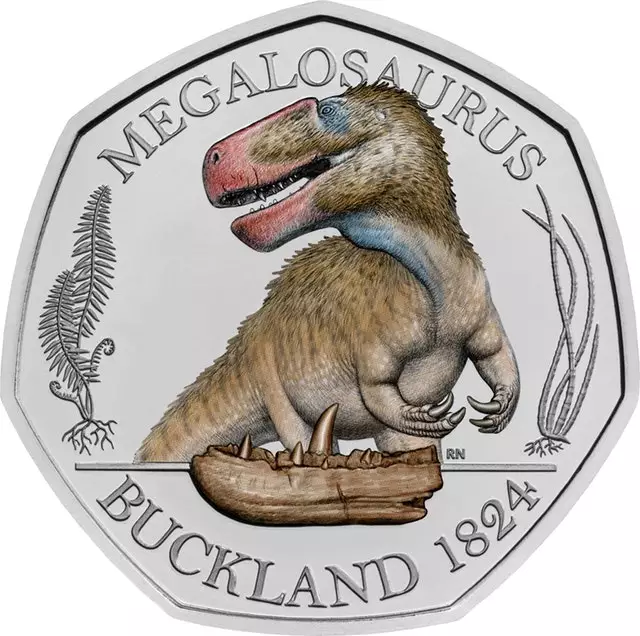 The Megalosaurus is the first coin to be released (