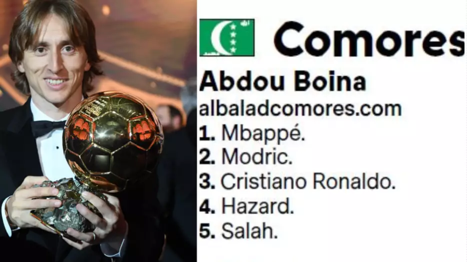Journalist Who Voted In Ballon d'Or Doesn't Even Exist