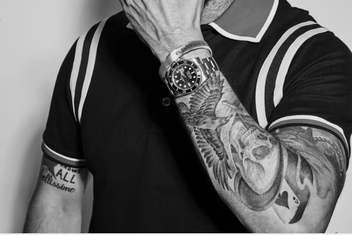 Tom Hardy's skull tattoo (