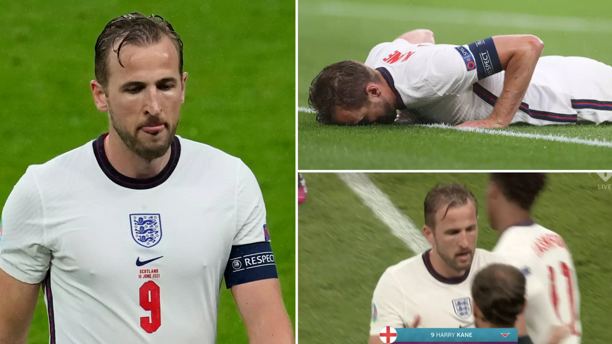 England Fans Are Worried About Harry Kane After Scotland 'Disasterclass' And Substitution