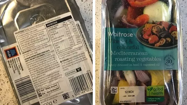 Couple Shocked When Waitrose Roast Vegetables Arrive With Aldi Logo On