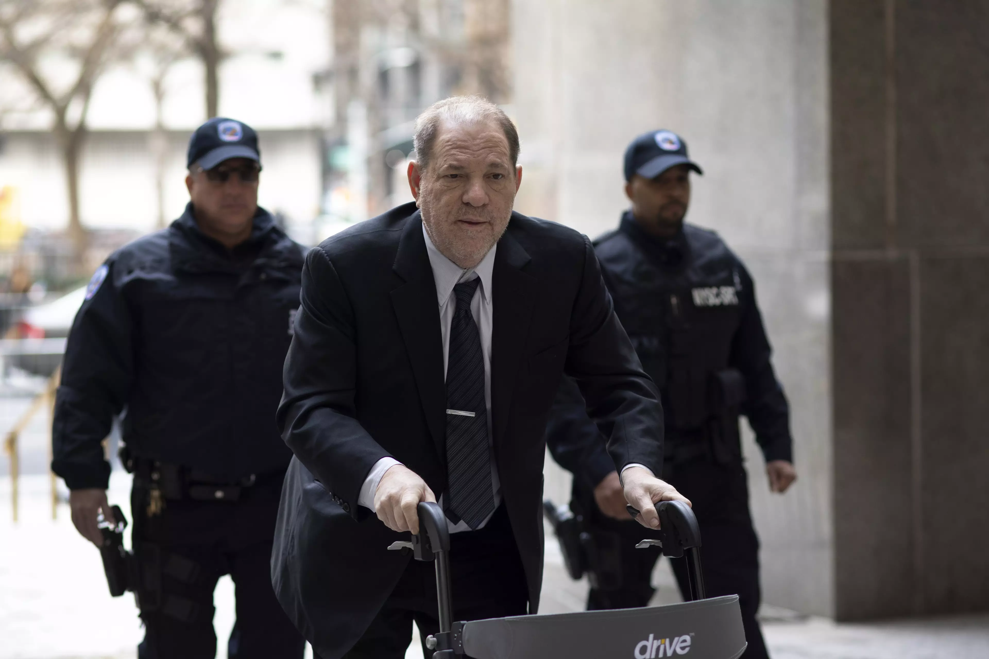 Harvey Weinstein arriving at court on Monday 3rd February (