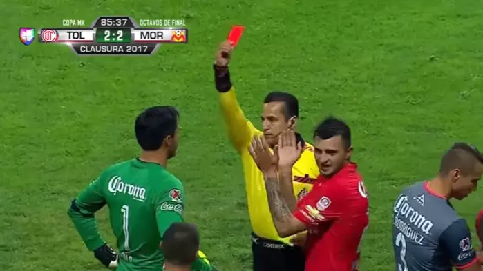 WATCH: Mexican Football Team Have Three Players Sent Off In 30 Seconds