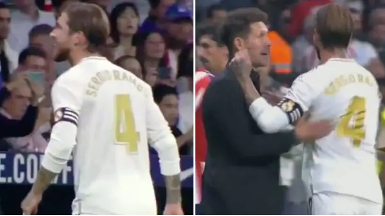Sergio Ramos' Disrespectful Actions Towards Official In Madrid Derby Could Land Him A Big Ban