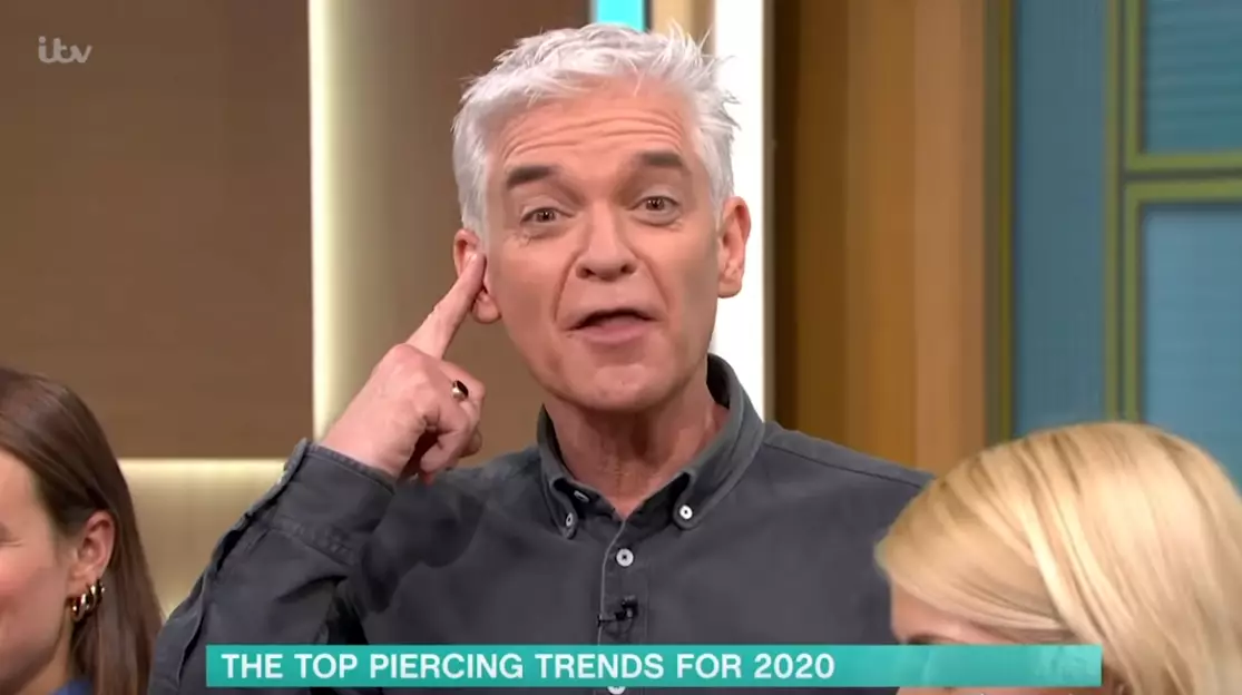 Co-host Phillip Schofield stood by in support (