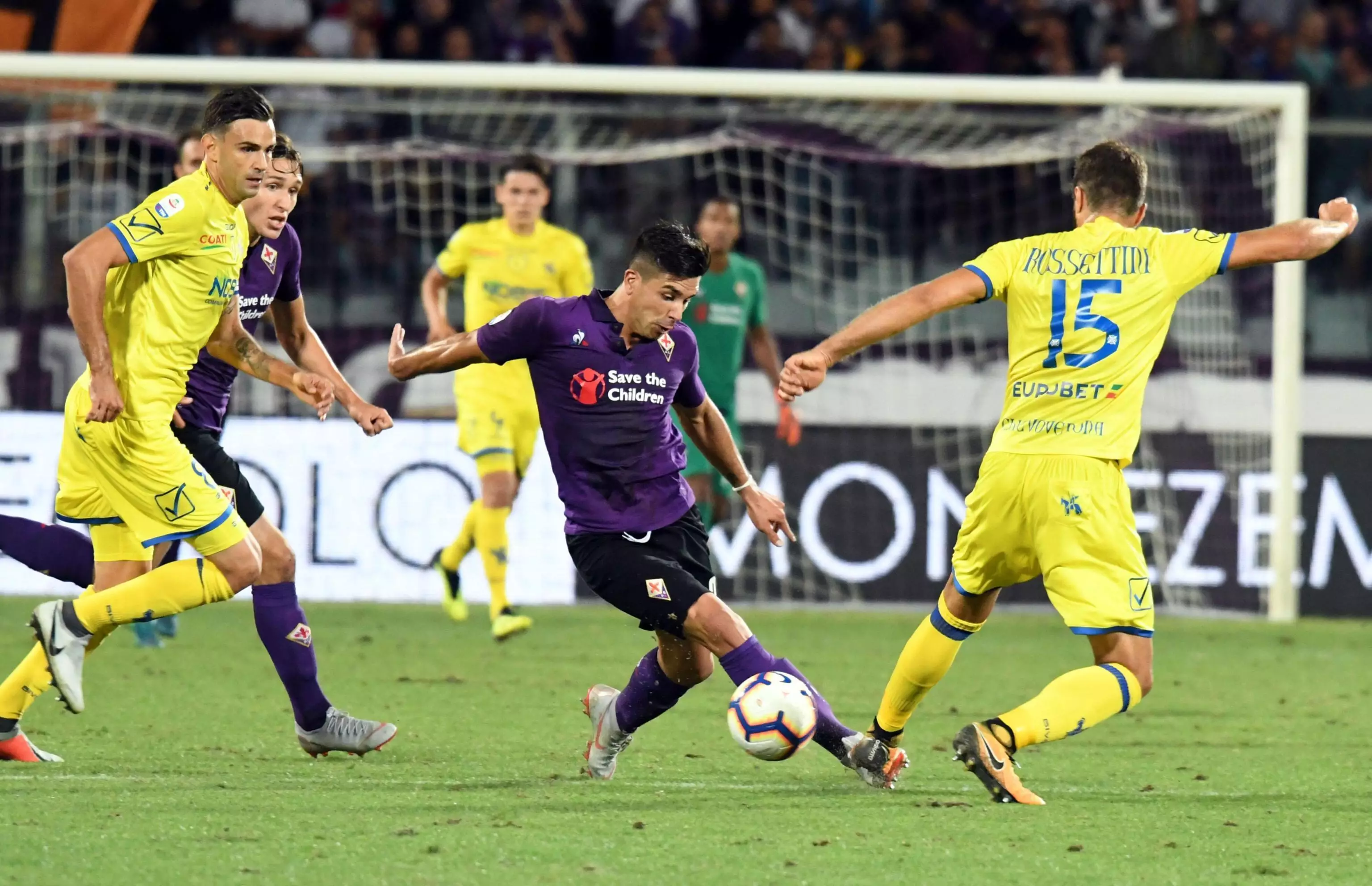 Simeone in action for Fiorentina. Image: PA