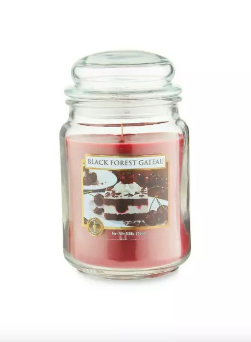 The Black Forest Gateau candle is a dupe for the popular Yankee Candles (
