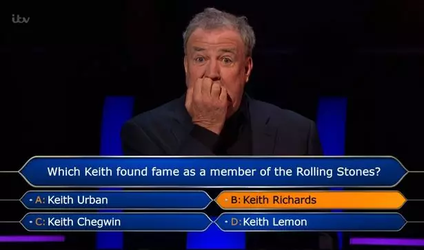Clarkson couldn't believe the question had Conor stumped.