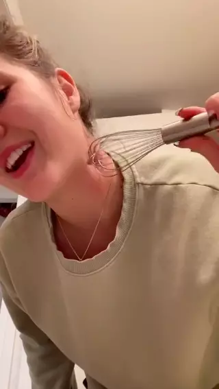 She revealed how to remove a hickey with a whisk (