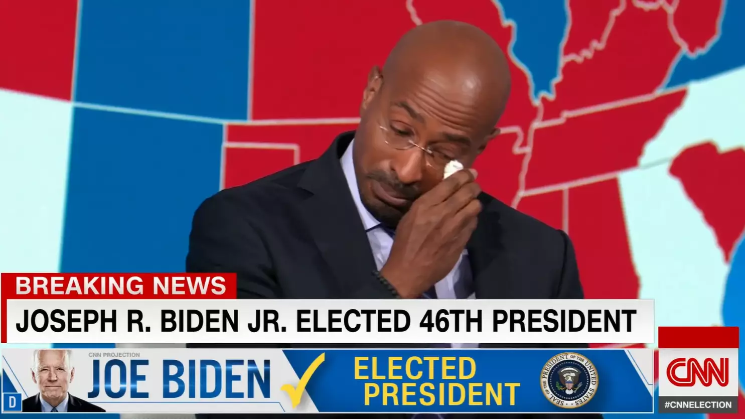 CNN's Van Jones Has Tearful Response To News Joe Biden Won The US Election 
