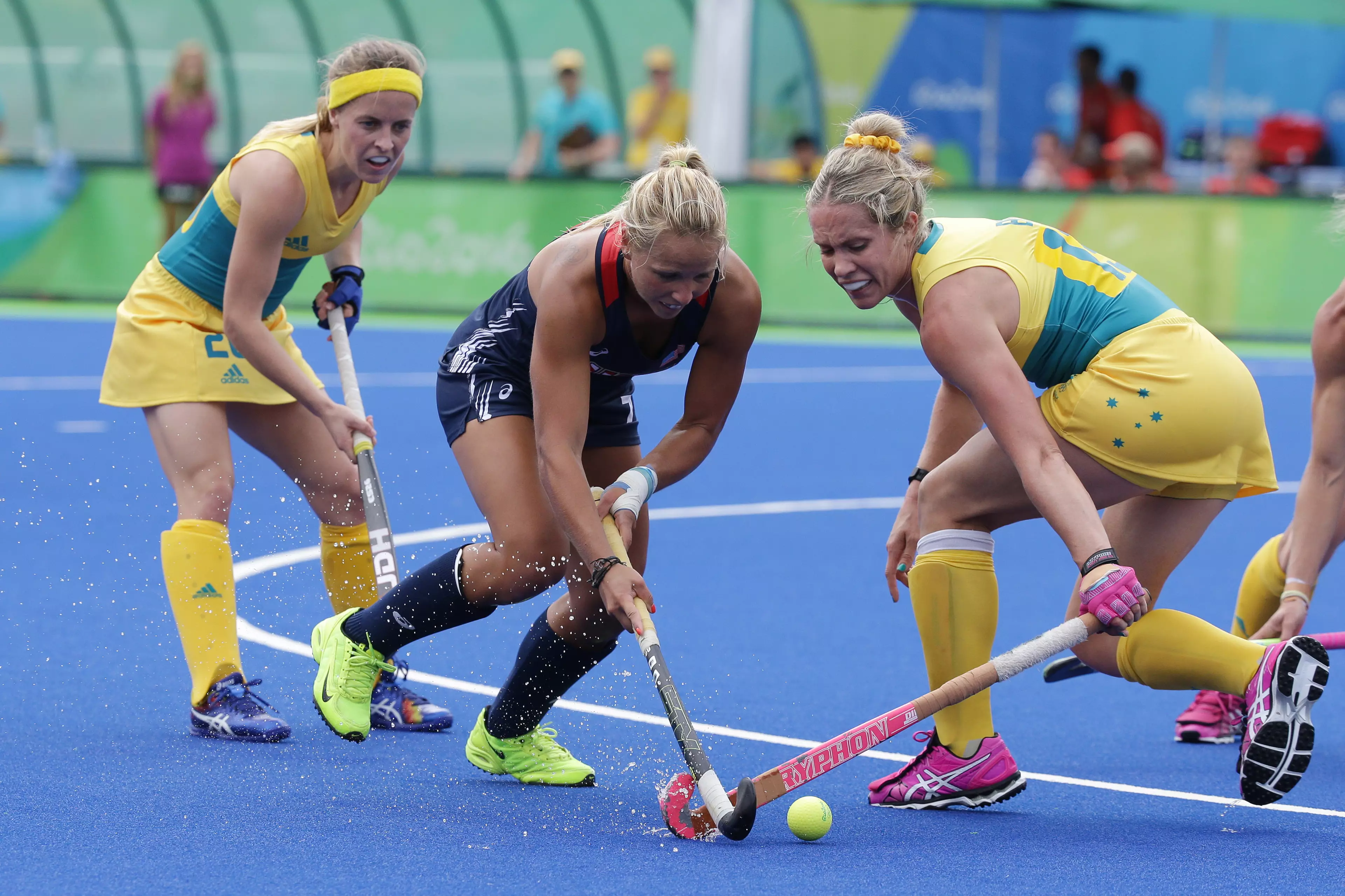The Hockeyroos during the 2016 Olympics.