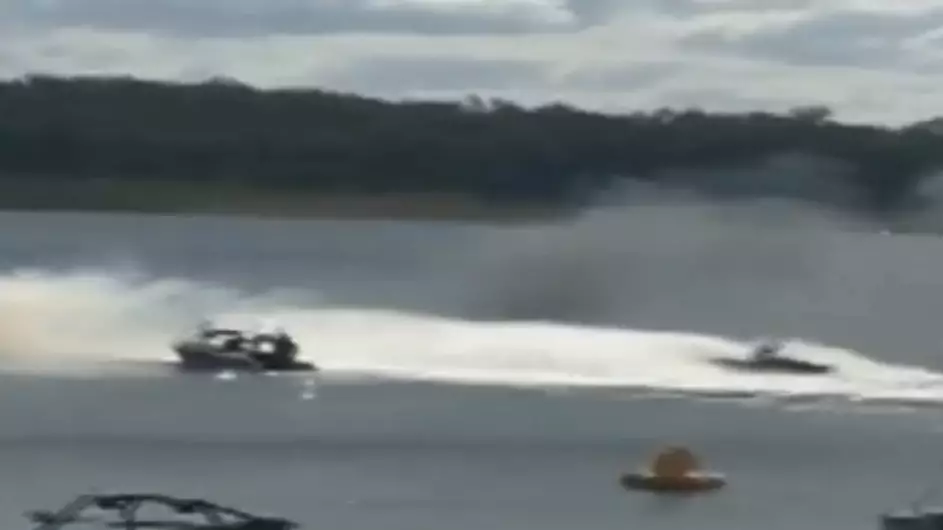 Aussie Bloke Extinguishes Boat Fire With Jet Ski Trick He 'Learned On YouTube'