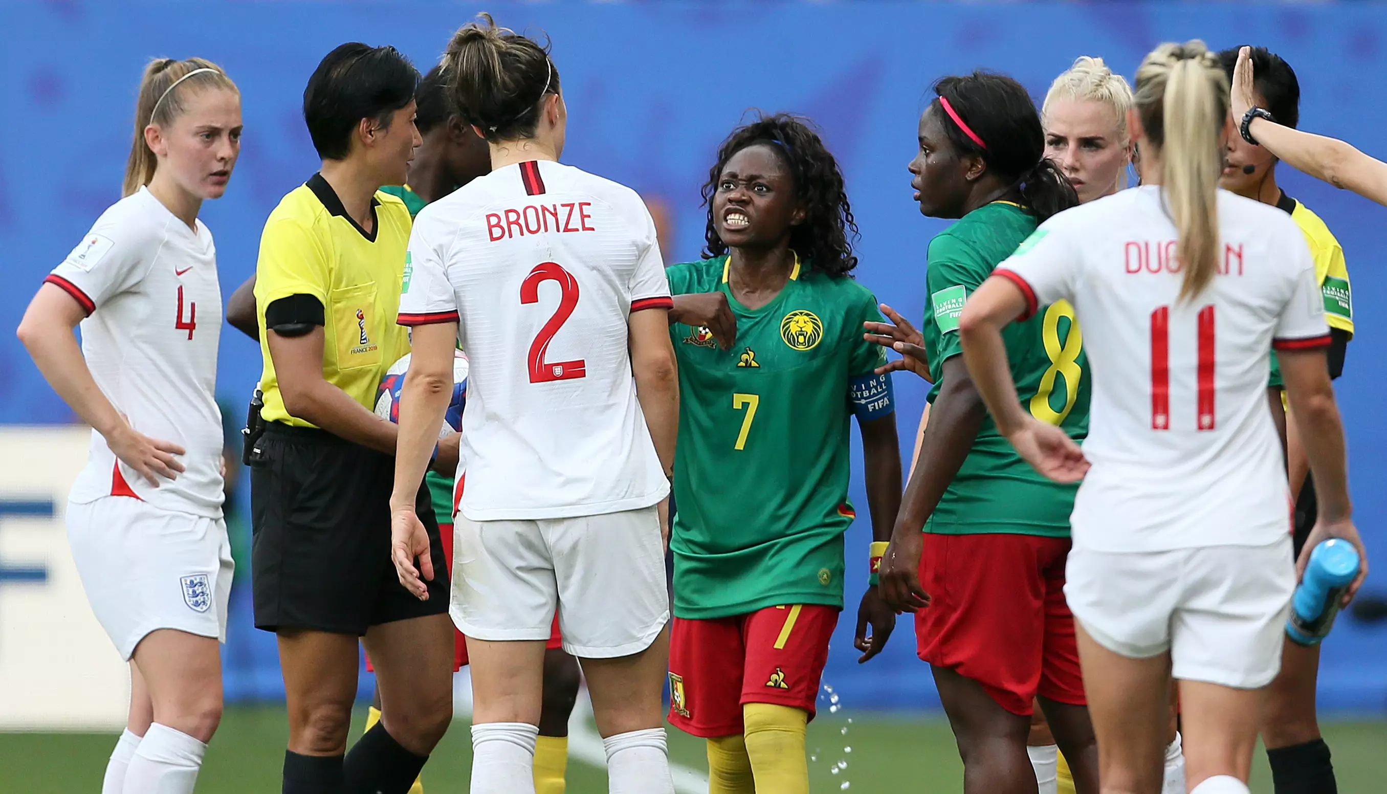 Things got feisty against Cameroon at the Women's World Cup 2019