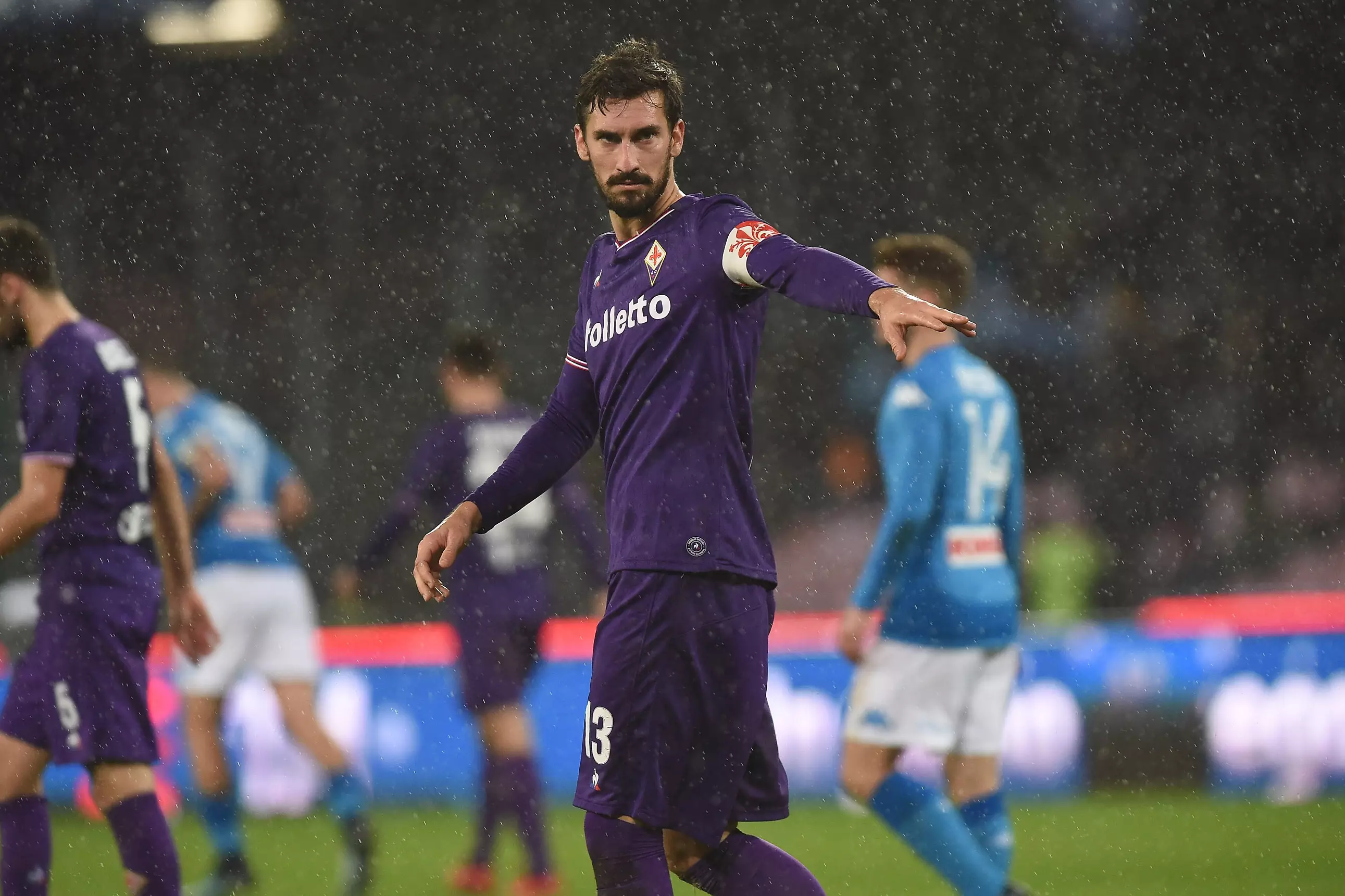 Astori in action for Fiorentina. Image: PA