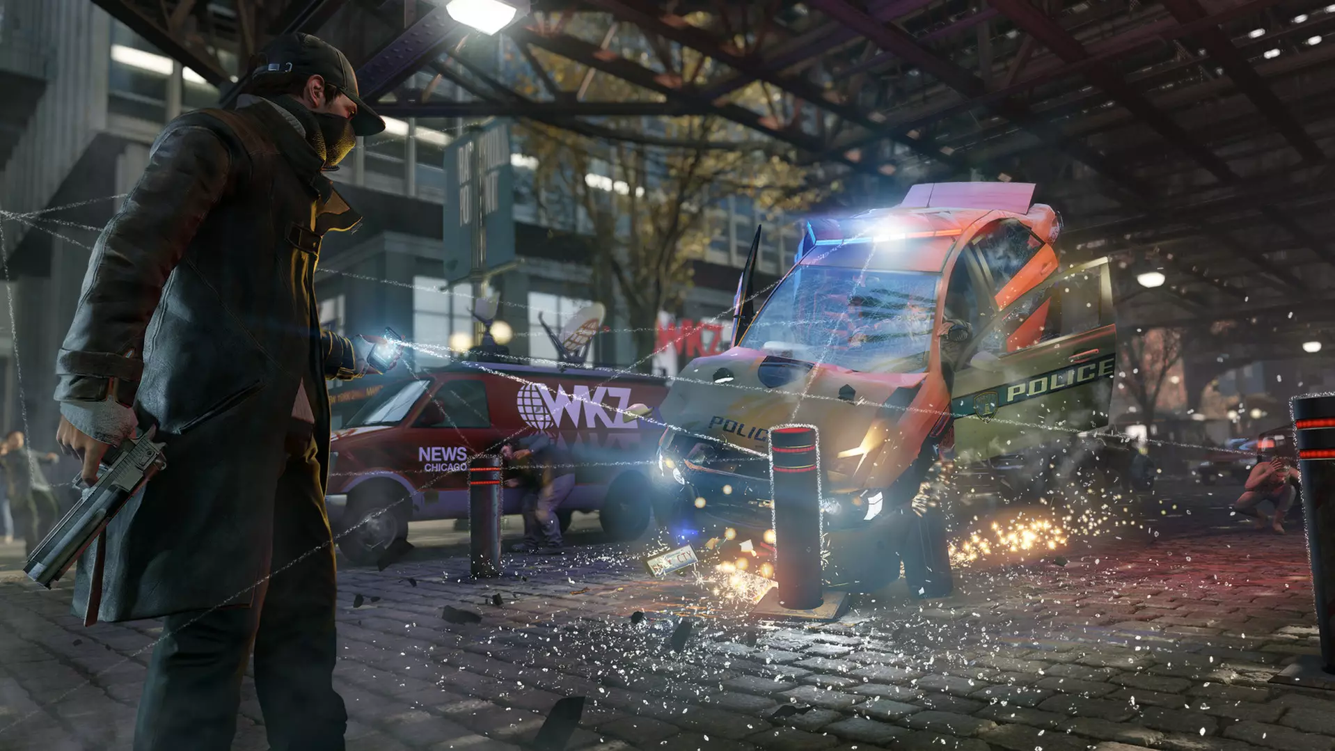 Watch Dogs' Aiden Pearce uses his phone to hack more than other people's information /