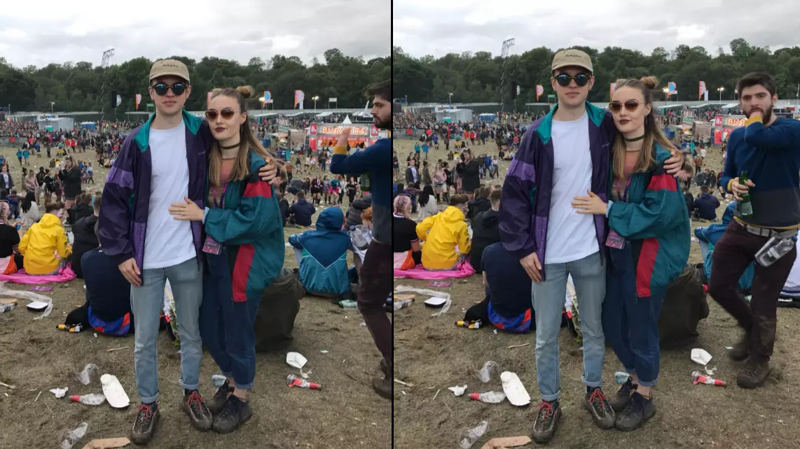 LAD Photobombs Parklife Pictures By Sticking His Arm In His Mouth
