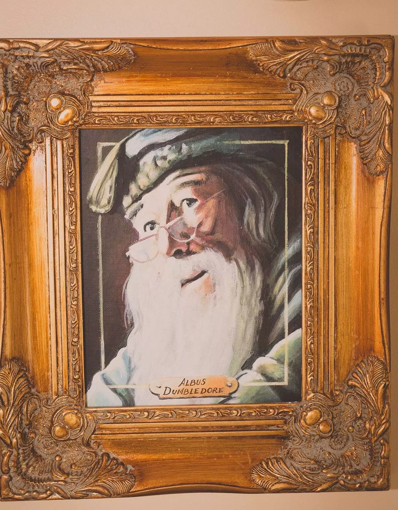A picture of Dumbledore takes pride of place (