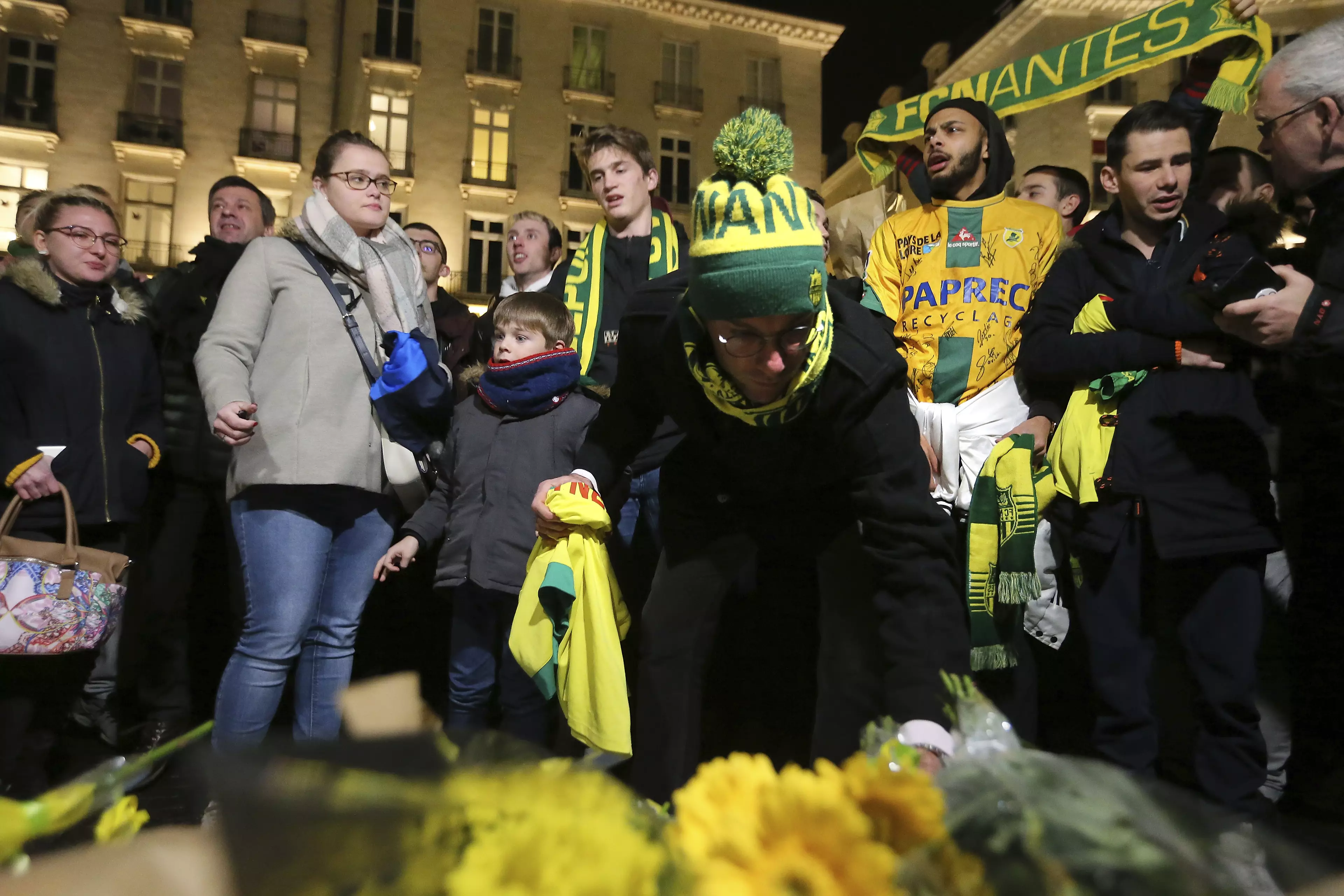 Fans in Nantes came together and hoped for good news.