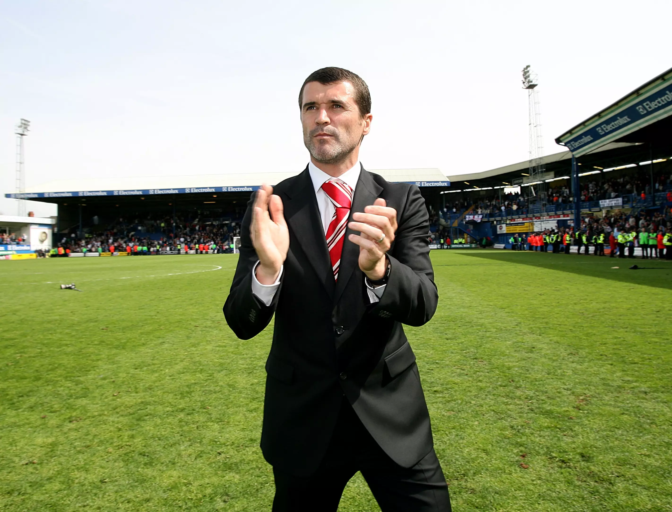 Keane applauds the fans after winning the Championship title with Sunderland. Image: PA Images