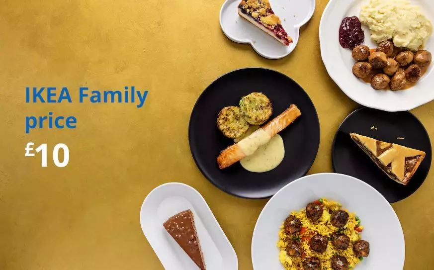 IKEA also offers two meals and desserts for just £10.