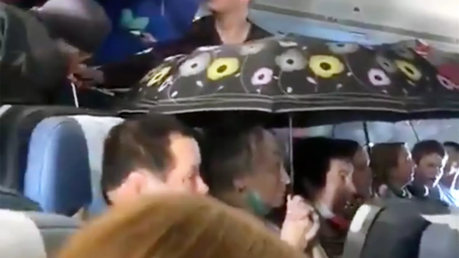 Passengers On Russian Flight Put Up Umbrellas After It Starts 'Raining'