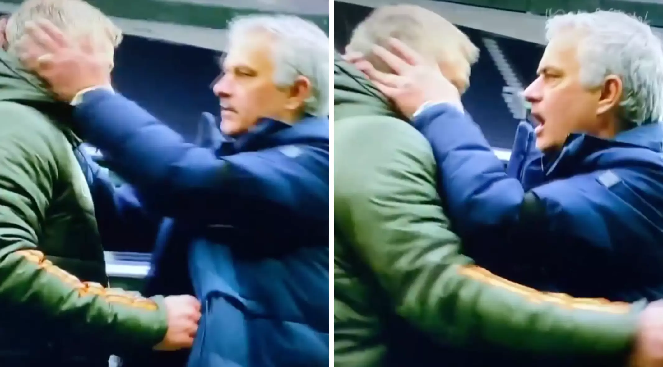 Jose Mourinho's Desperate Attempt To Not Be Patted By Ole Gunnar Solskjaer Is Incredible