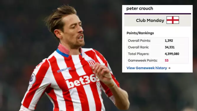 Peter Crouch Is An Absolute Boss At Fantasy Football