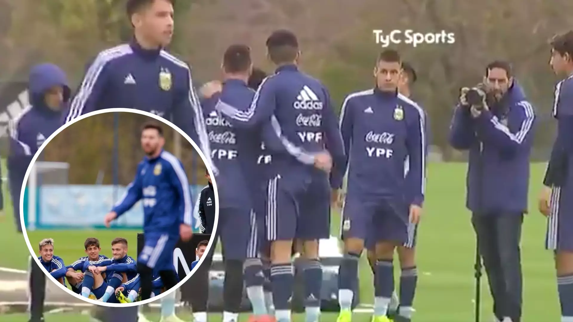 Youngsters Are Starstruck After Meeting Lionel Messi During Training Session With Argentina