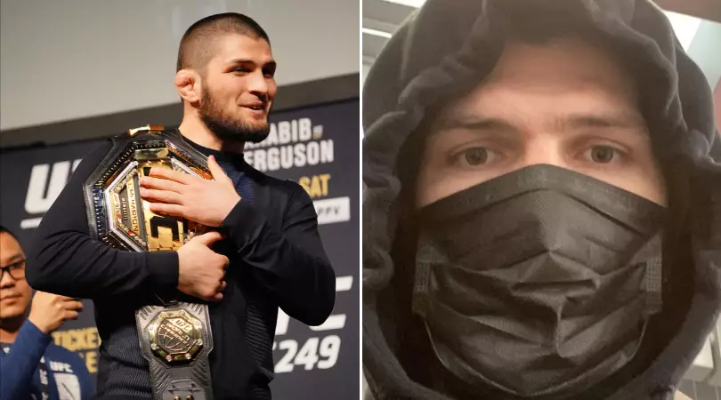 Masked Khabib Nurmagomedov Sends Coronavirus Message As He Trains In Isolation For UFC 249