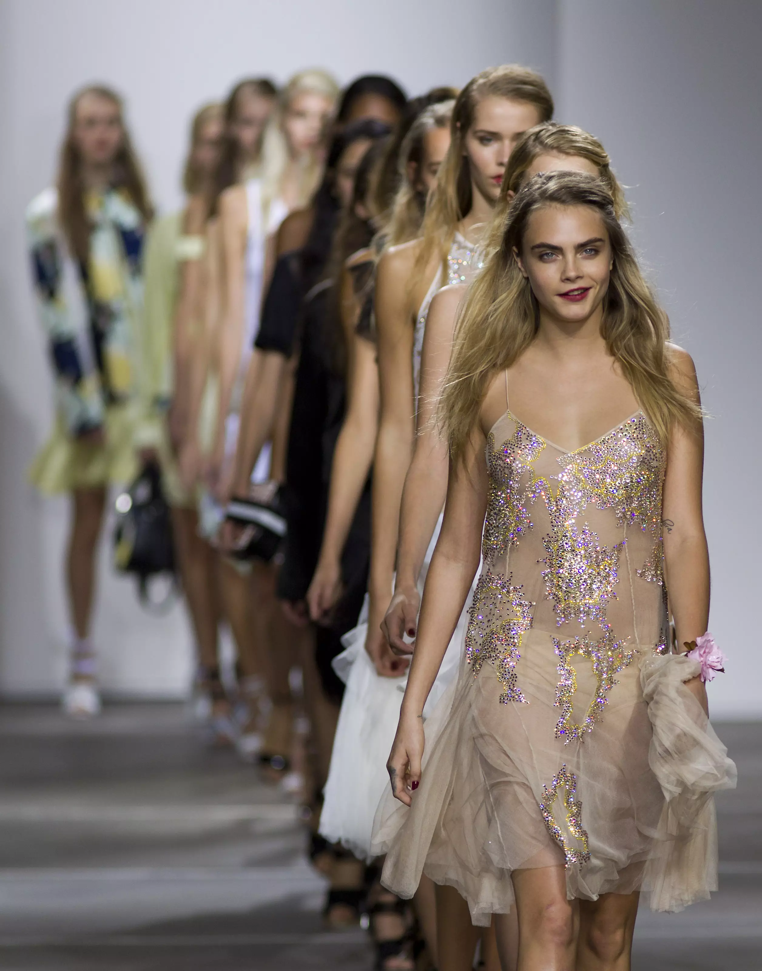 Models like Cara Delevingne have walked for Topshop (